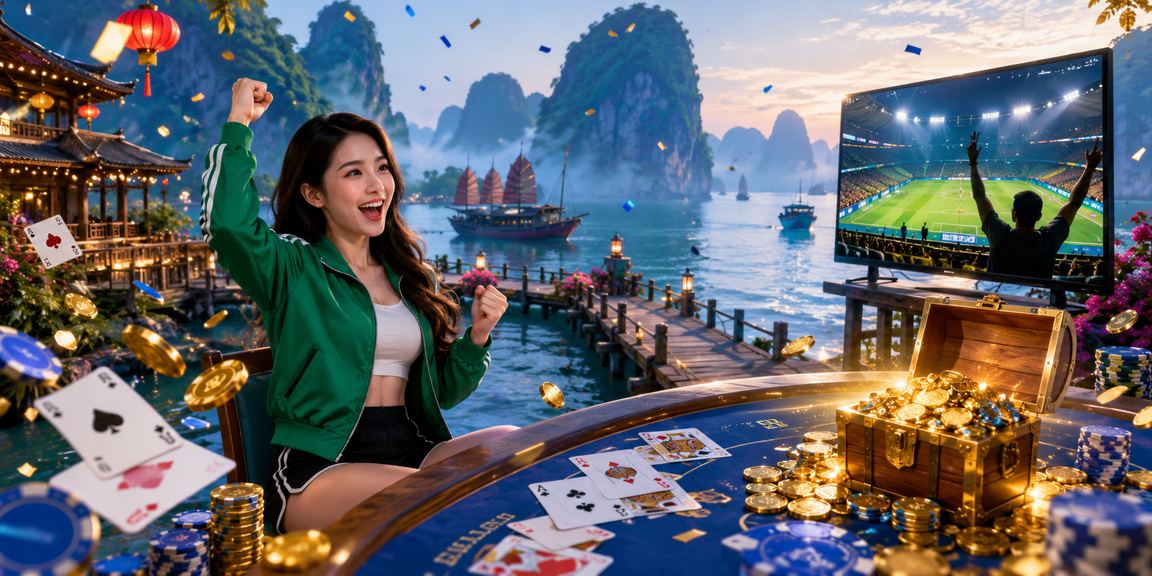 Người chơi trải nghiệm cá cược trên điện thoại trong không khí lễ hội tại Hạ Long