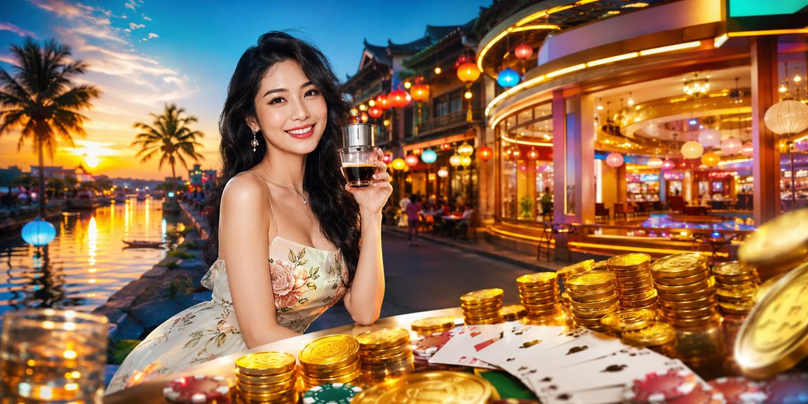 Người chơi thưởng thức trò chơi bài tại quán cà phê Hội An theo cách thoải mái có kiểm soát