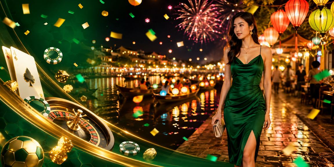 Không khí đêm hội Hội An và giải trí casino tại hi75c